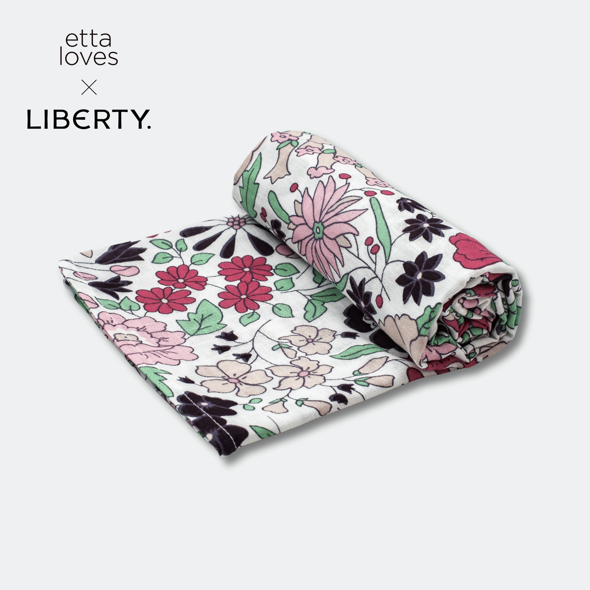 ETTA LOVES x LIBERTY – Sensory XL Muslin Swaddle (For 5 - 12 months) - Etta Loves