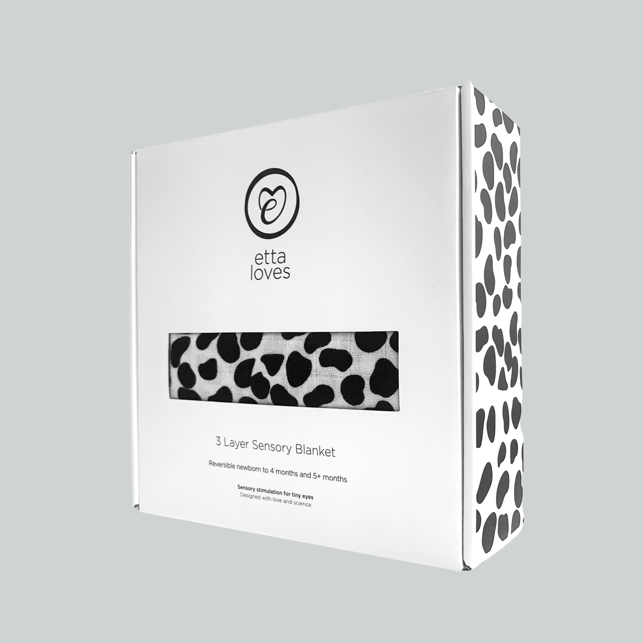 ANIMAL PRINT MUSLIN BLANKET - reversible newborn to 4 months / 5+ months - Etta Loves