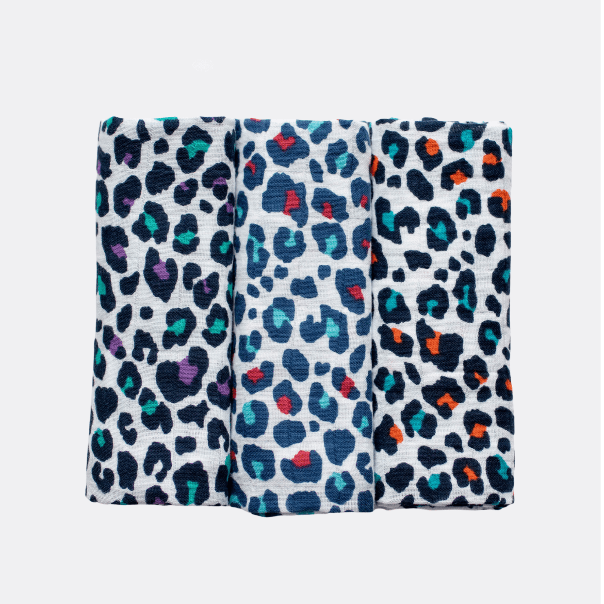 LEOPARD PRINT MUSLIN 3 - PACK - for 5+ month old babies - Etta Loves