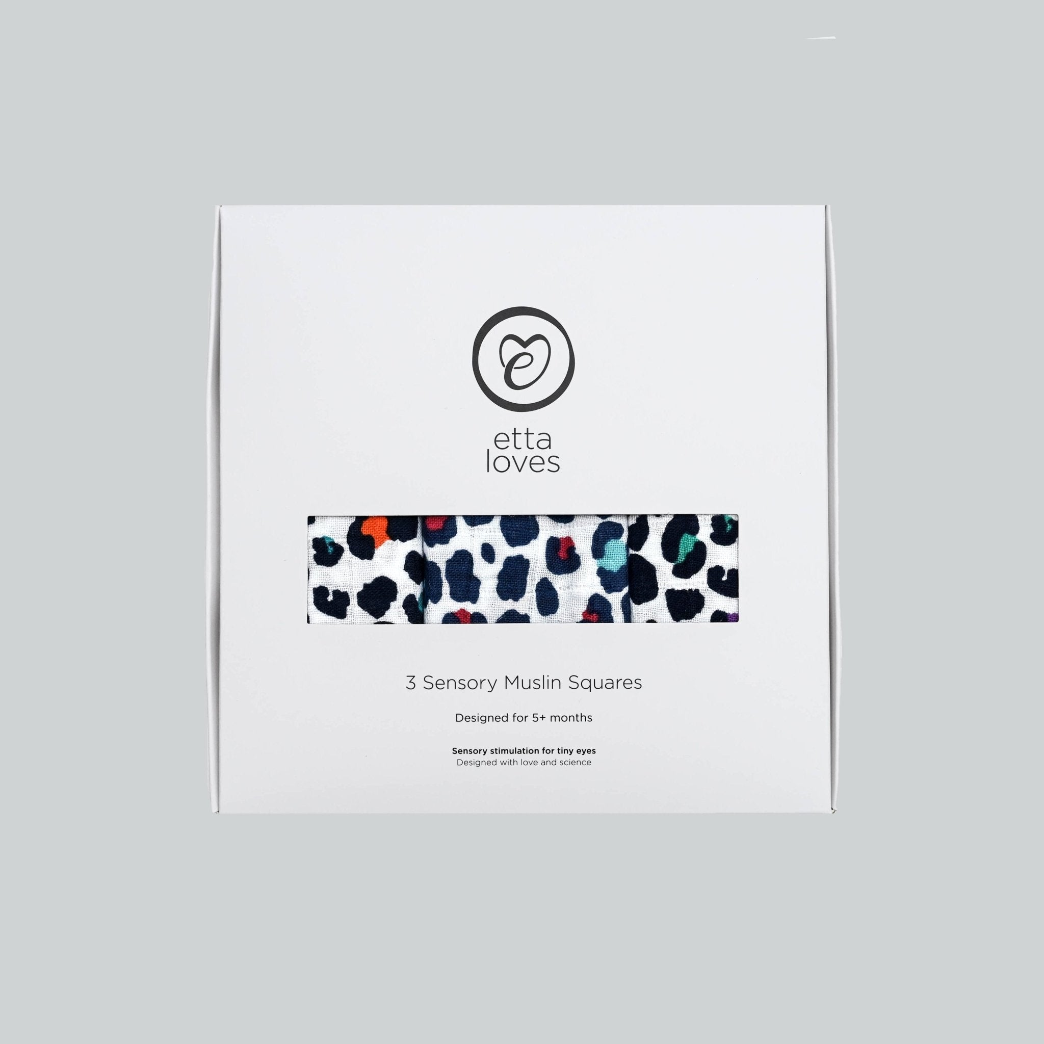 LEOPARD PRINT MUSLIN 3 - PACK - for 5+ month old babies - Etta Loves