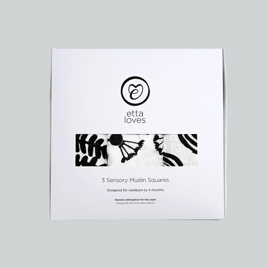 PLANT PRINT 3 - PACK MUSLINS - for newborn to 4 month old babies - Etta Loves