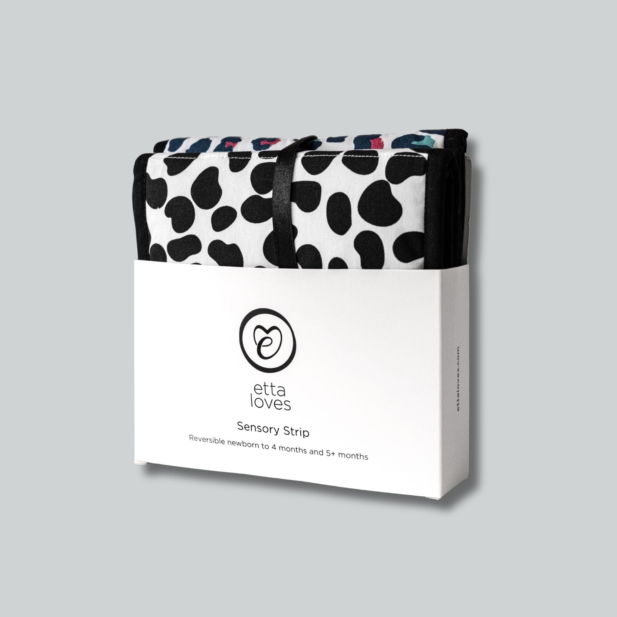 ANIMAL PRINT SENSORY STRIP - reversible newborn to 4 months and 5+ months - Etta Loves