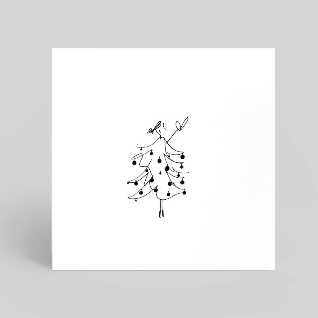 BABY CHRISTMAS CARD - Christmas tree girl - Etta Loves