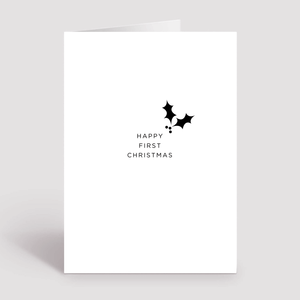 BABY CHRISTMAS CARD - Happy First Christmas - Etta Loves