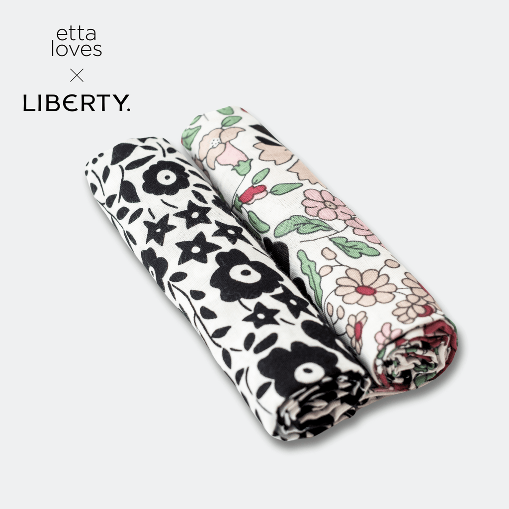 ETTA LOVES x LIBERTY – Sensory Muslin 2 - Pack (For 0–12m) - Etta Loves