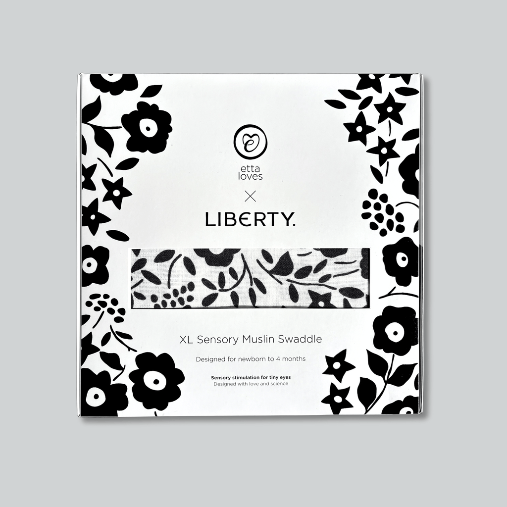 ETTA LOVES x LIBERTY – Sensory XL Muslin Swaddle (For 0–4m) - Etta Loves