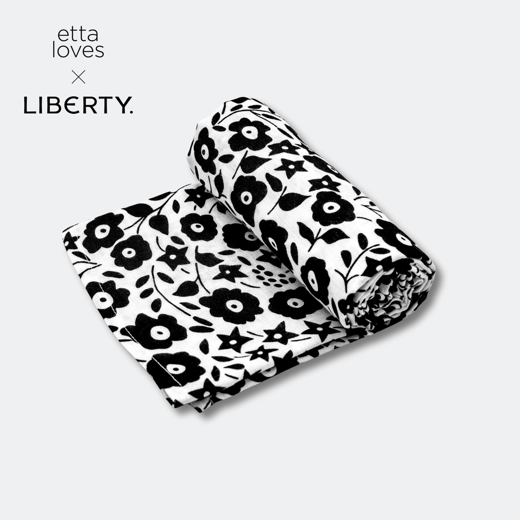 ETTA LOVES x LIBERTY – Sensory XL Muslin Swaddle (For 0–4m) - Etta Loves