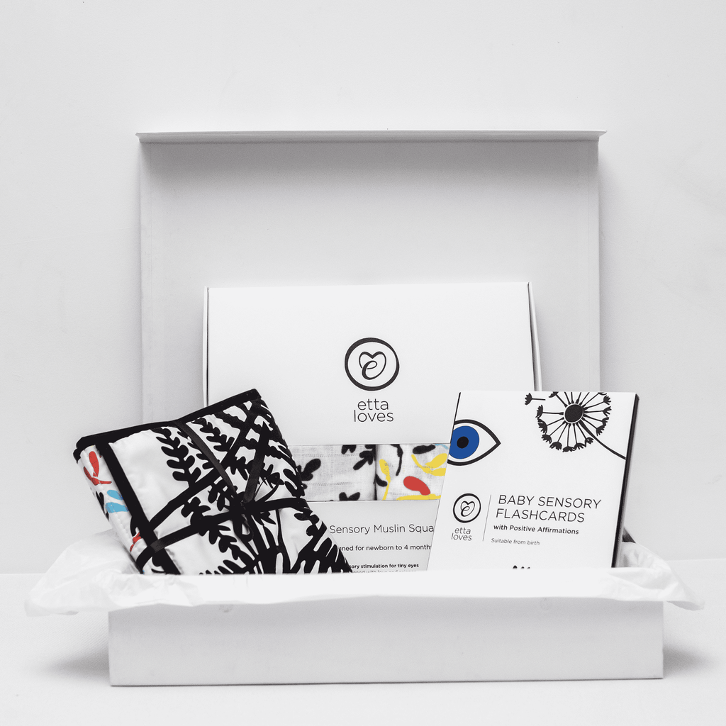 GIFT COLLECTION BOX IN 'PLANT PRINT' - for babies' first year - Etta Loves