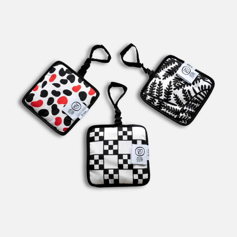 SENSORY HANGING SQUARES - for babies' first year - Etta Loves