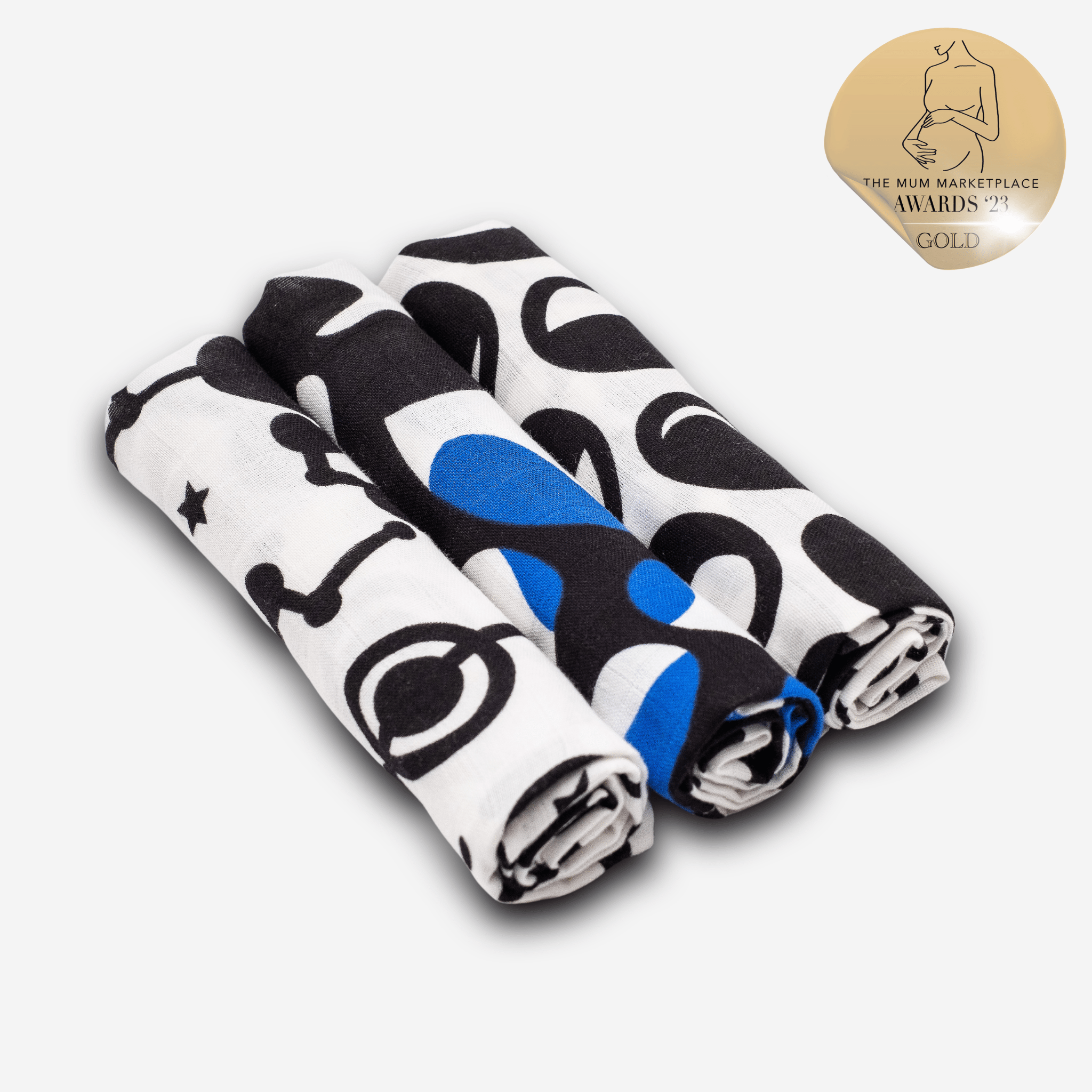 SKY PRINT MUSLIN 3 - PACK - for newborn to 4 month old babies - Etta Loves