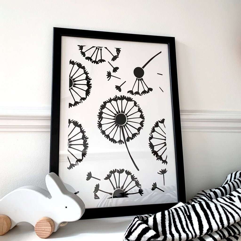 Dandelion clock print baby nursery - Etta Loves