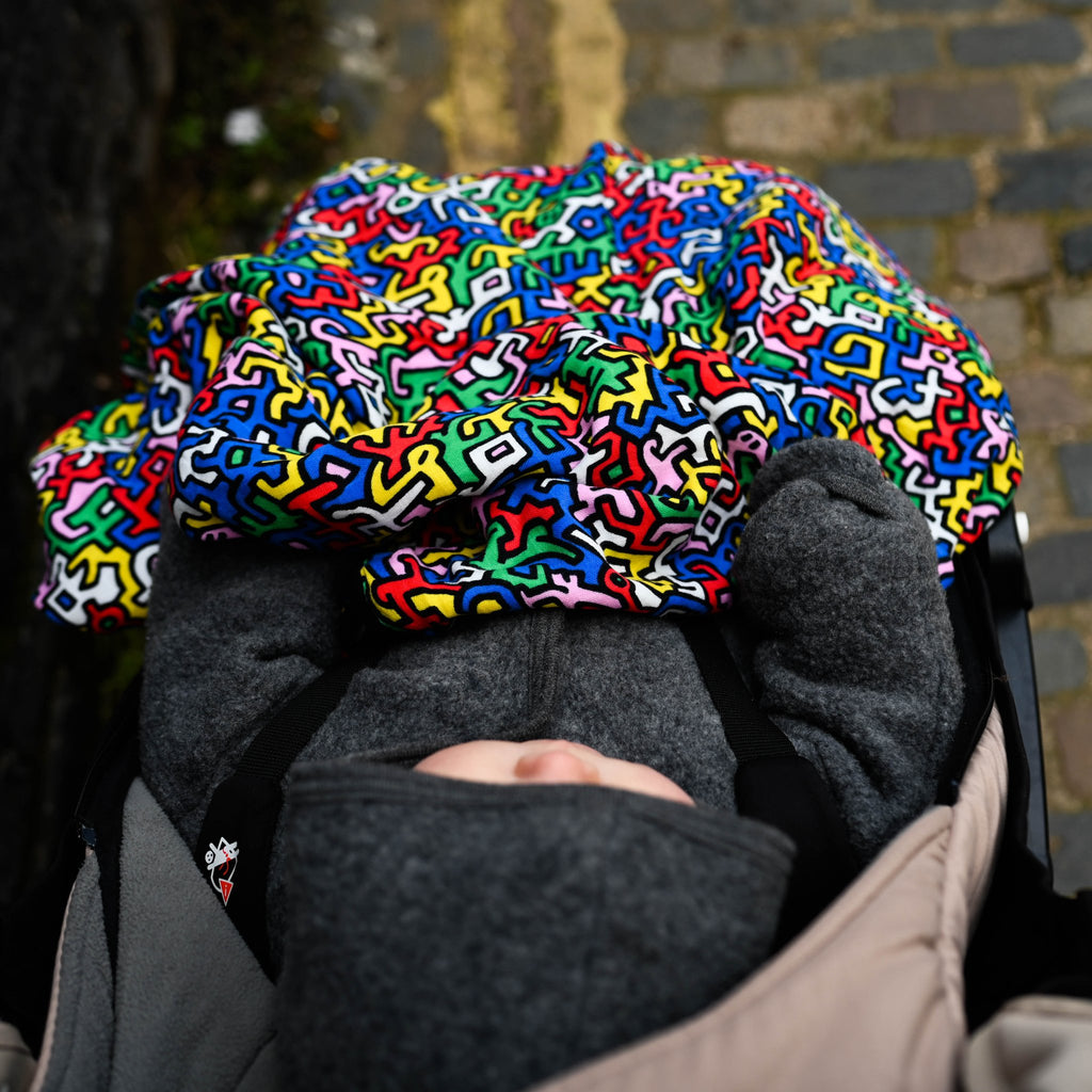 ETTA LOVES x KEITH HARING MUSLIN BLANKET - reversible newborn to 4 months / 5+ months - Etta Loves