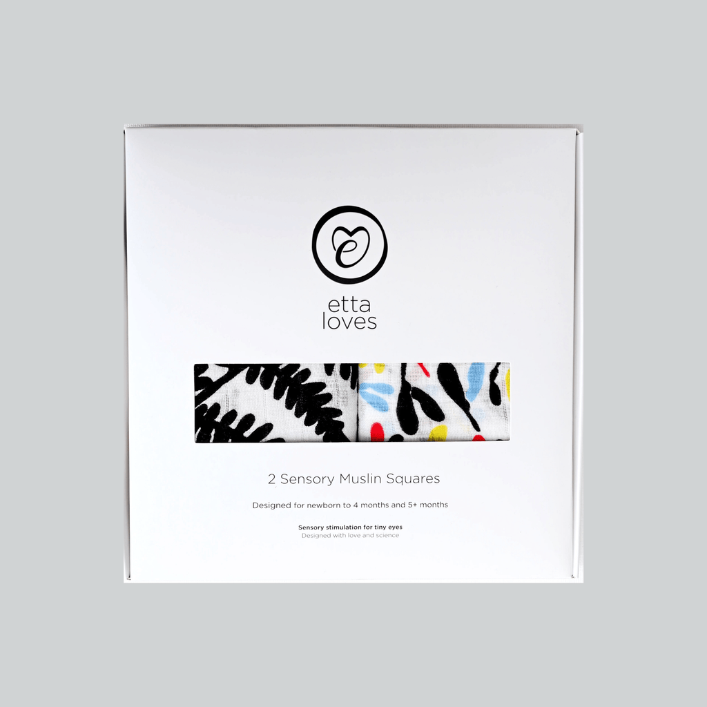 PLANT PRINT MUSLIN 2 - PACK - for 0 to 4 months & 5+ month old babies - Etta Loves