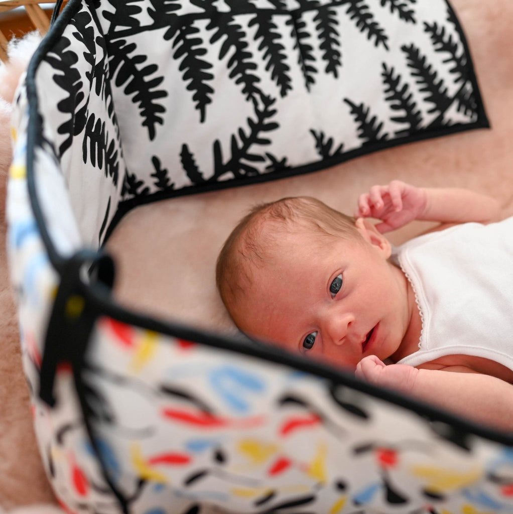 PLANT PRINT SENSORY STRIP - reversible newborn to 4 months and 5+ months - Etta Loves