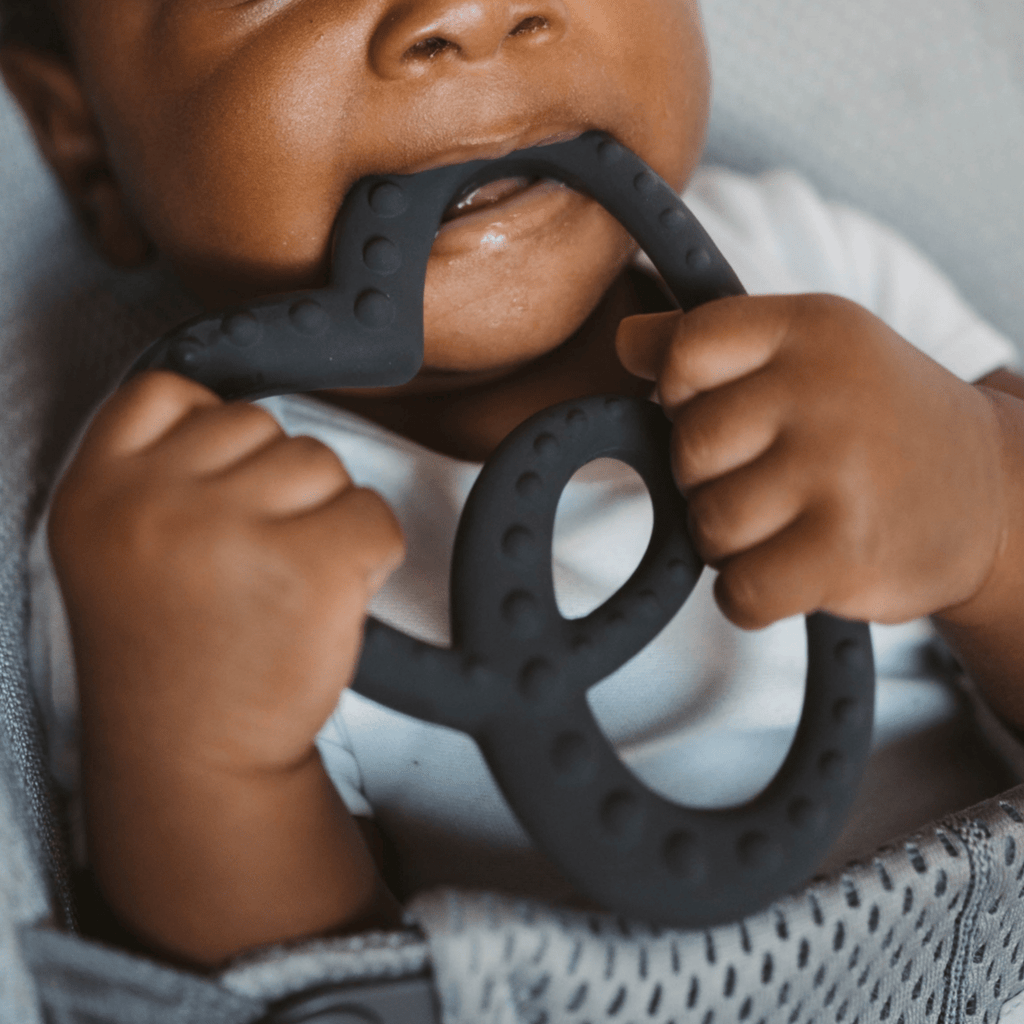 SENSORY RUBBER TEETHER - BLACK - Etta Loves