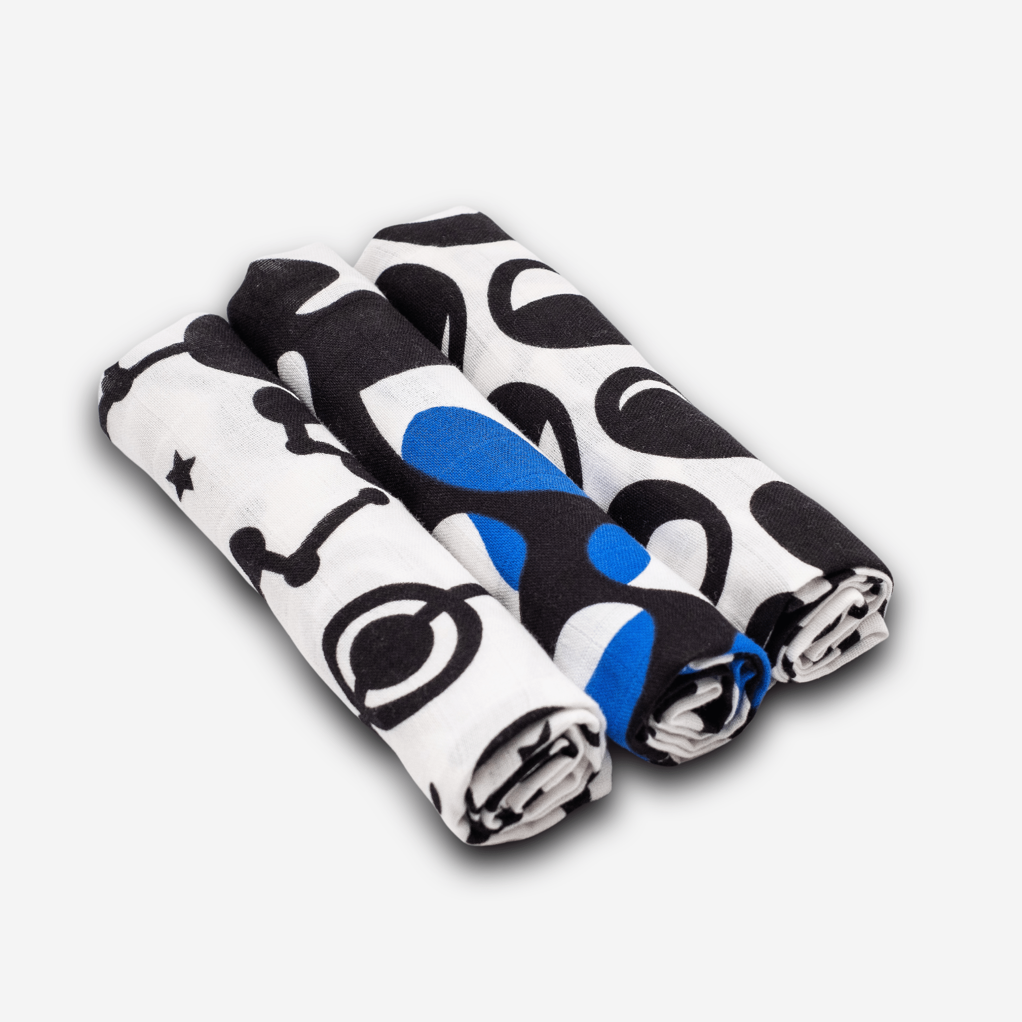 SKY PRINT MUSLIN 3 - PACK - for newborn to 4 month old babies - Etta Loves