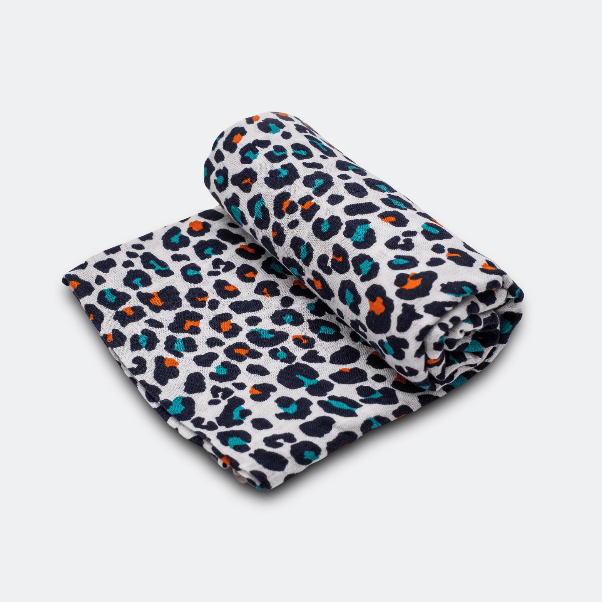 XL ORANGE LEOPARD MUSLIN - for 5+ month old babies - Etta Loves